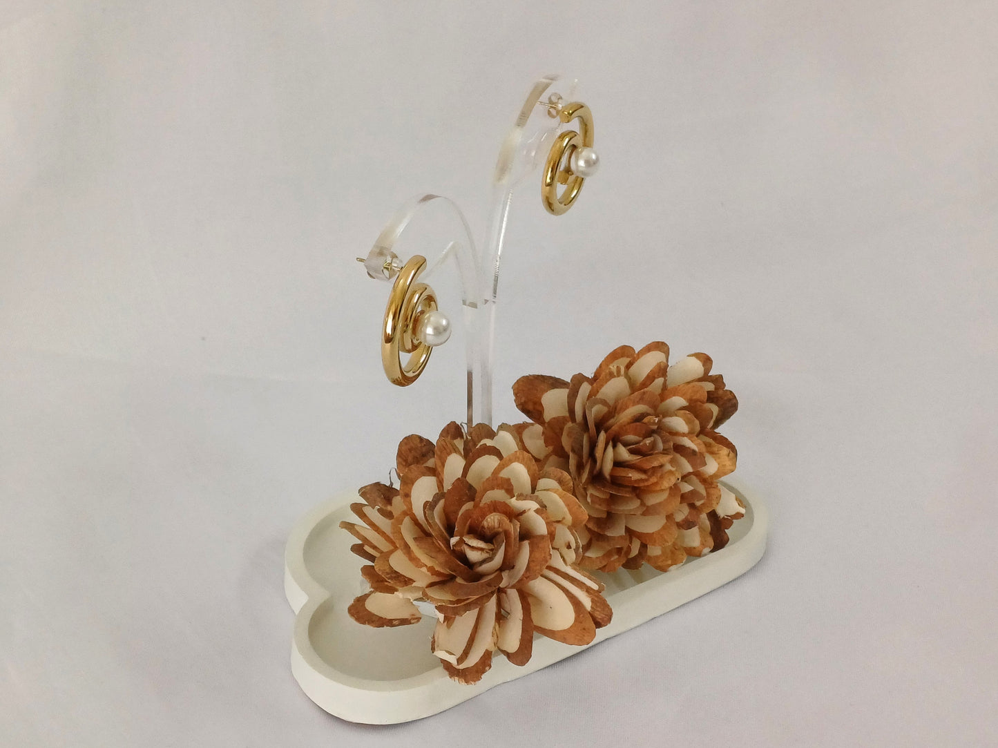 Golden Jalebi Pearl Stud