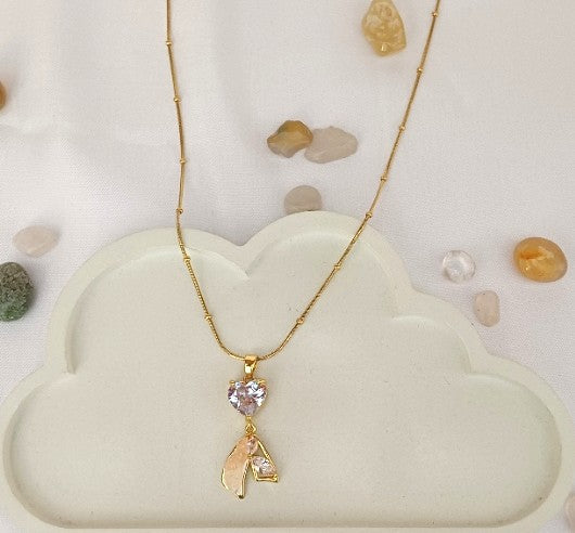 AD Big Heart Pendant Necklace