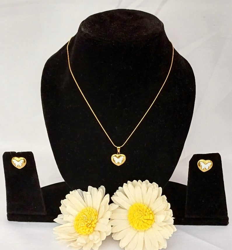 White butterfly Necklace Set