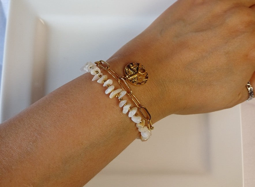White Stone Bracelet