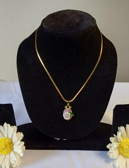 Purple Pendant Necklace