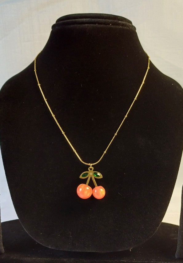 Peach cherry Necklace