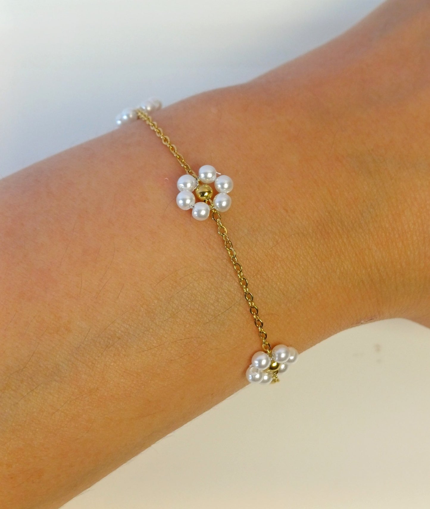 White Flower Bracelet