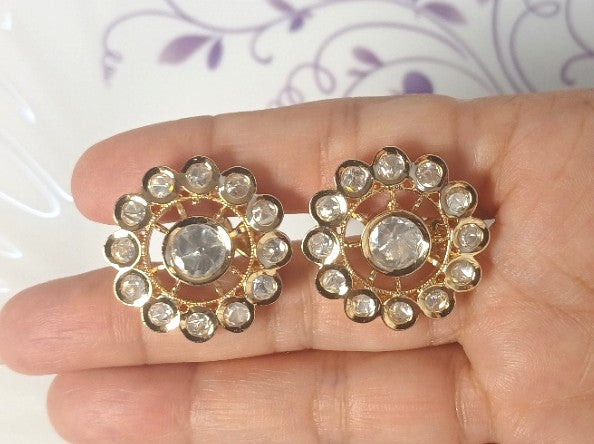 Kundan Flower Stud