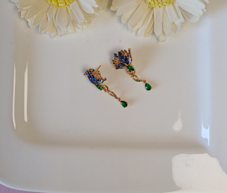 Blue Flower Earring