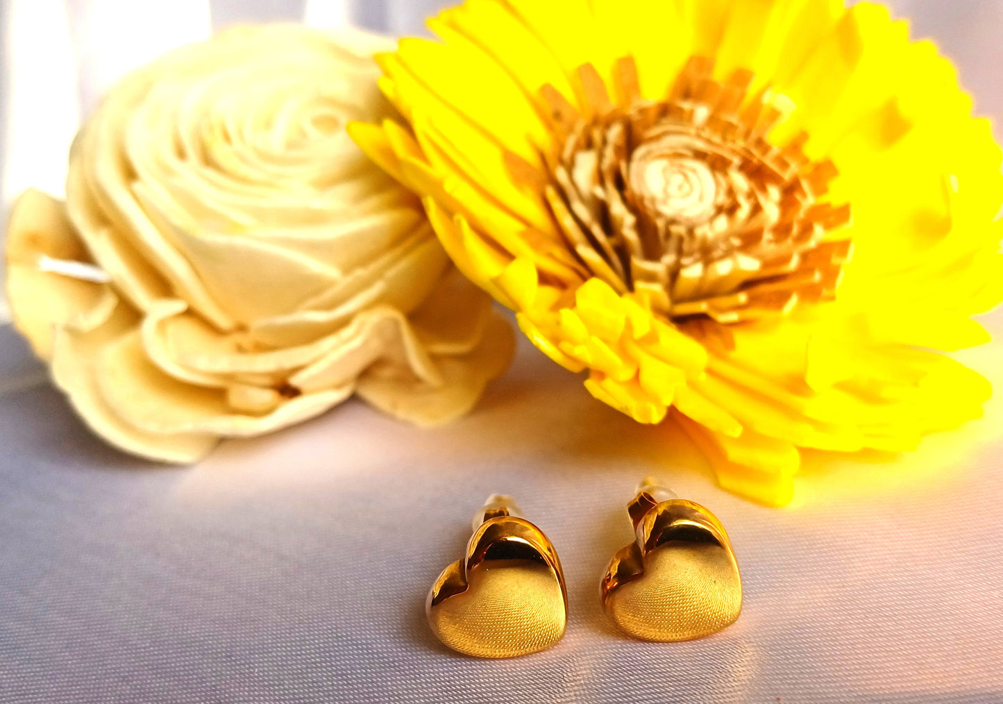 Golden Heart Studs