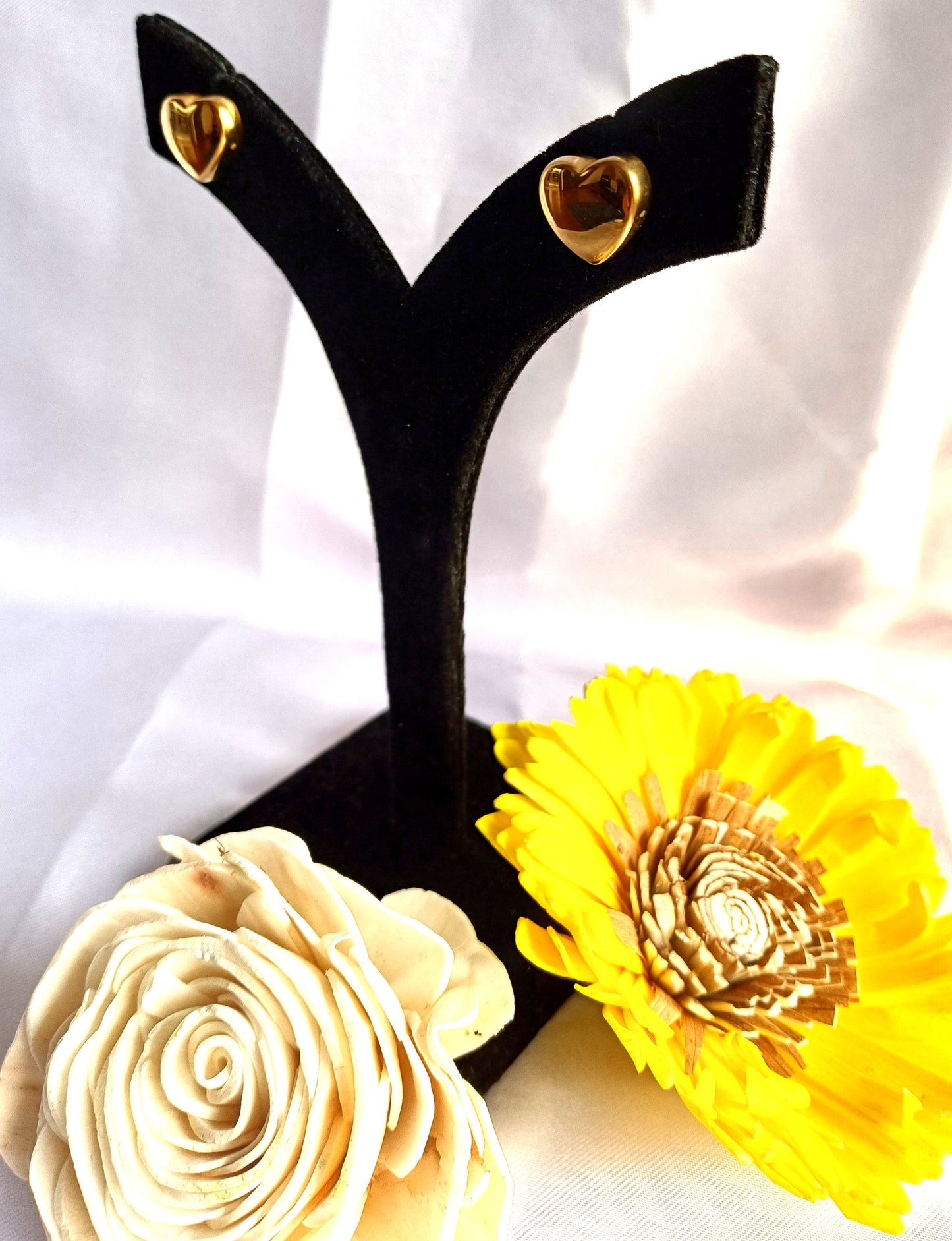 Golden Heart Studs