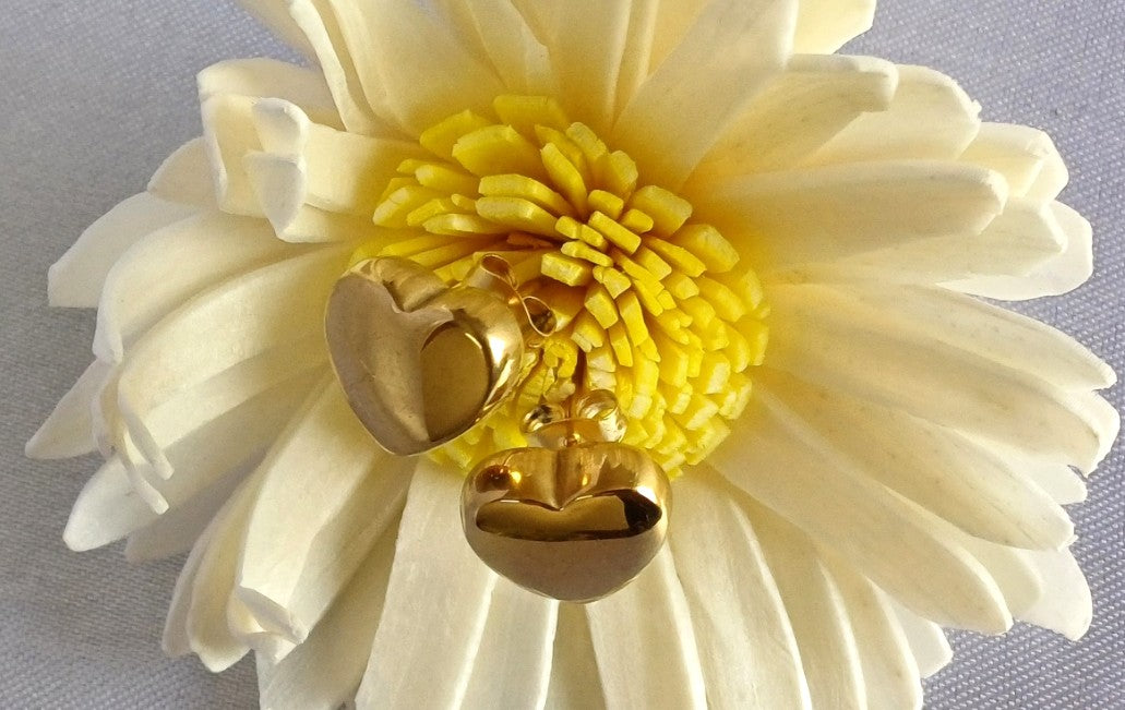 Golden Heart Studs