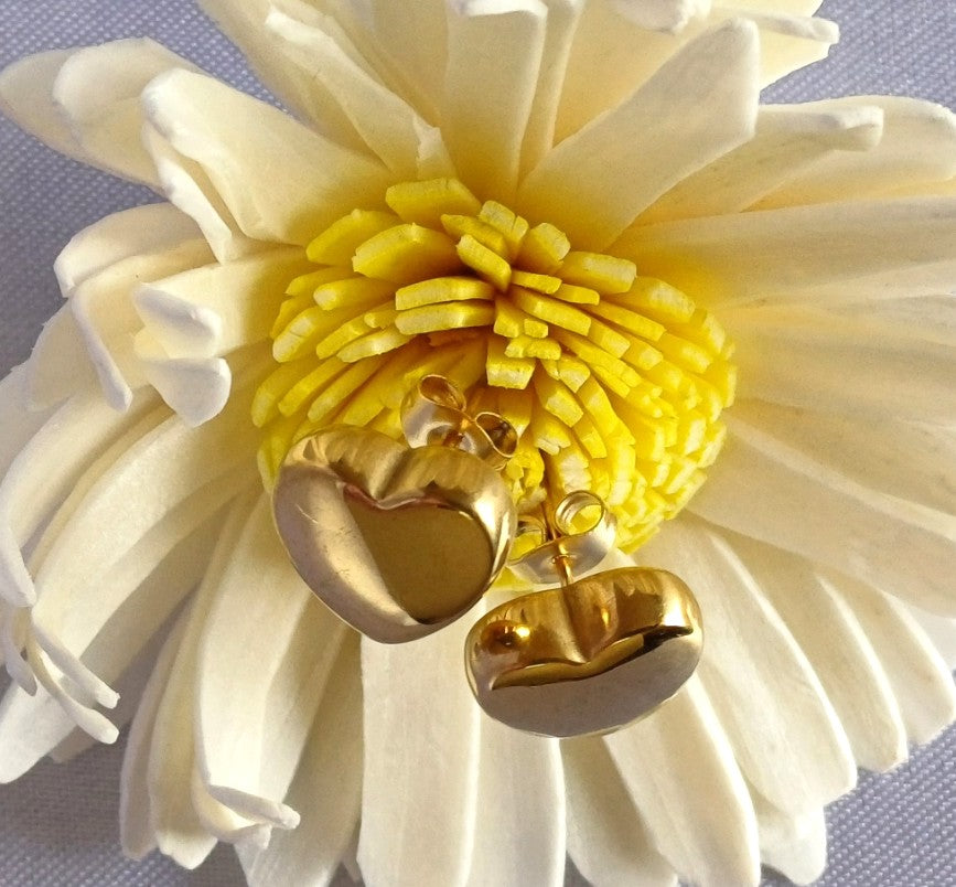 Golden Heart Studs