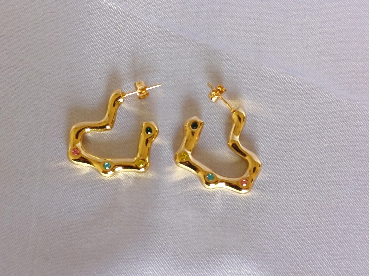 Golden Heart with Stones