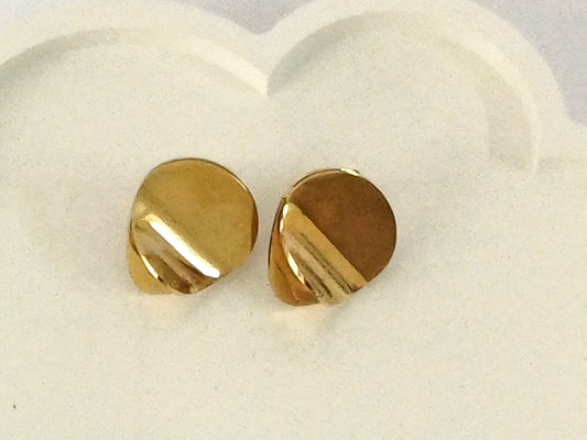 Golden Oval Studs