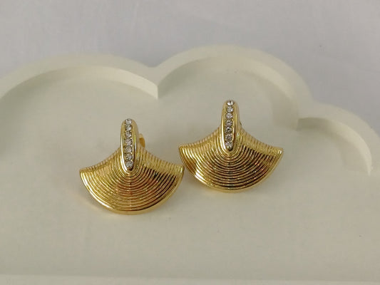 Golden Fan Studs