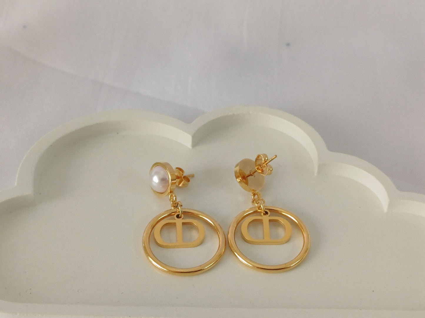 Golden Round Drop Jade