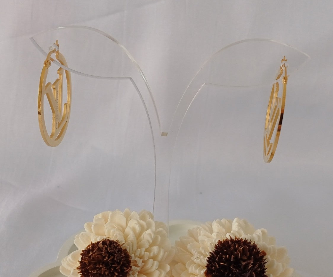 Golden Round Hoop Naomi