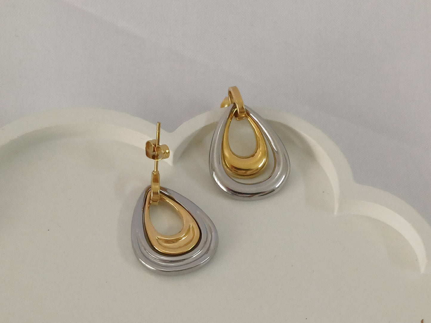 Dualtone Drop Earrings