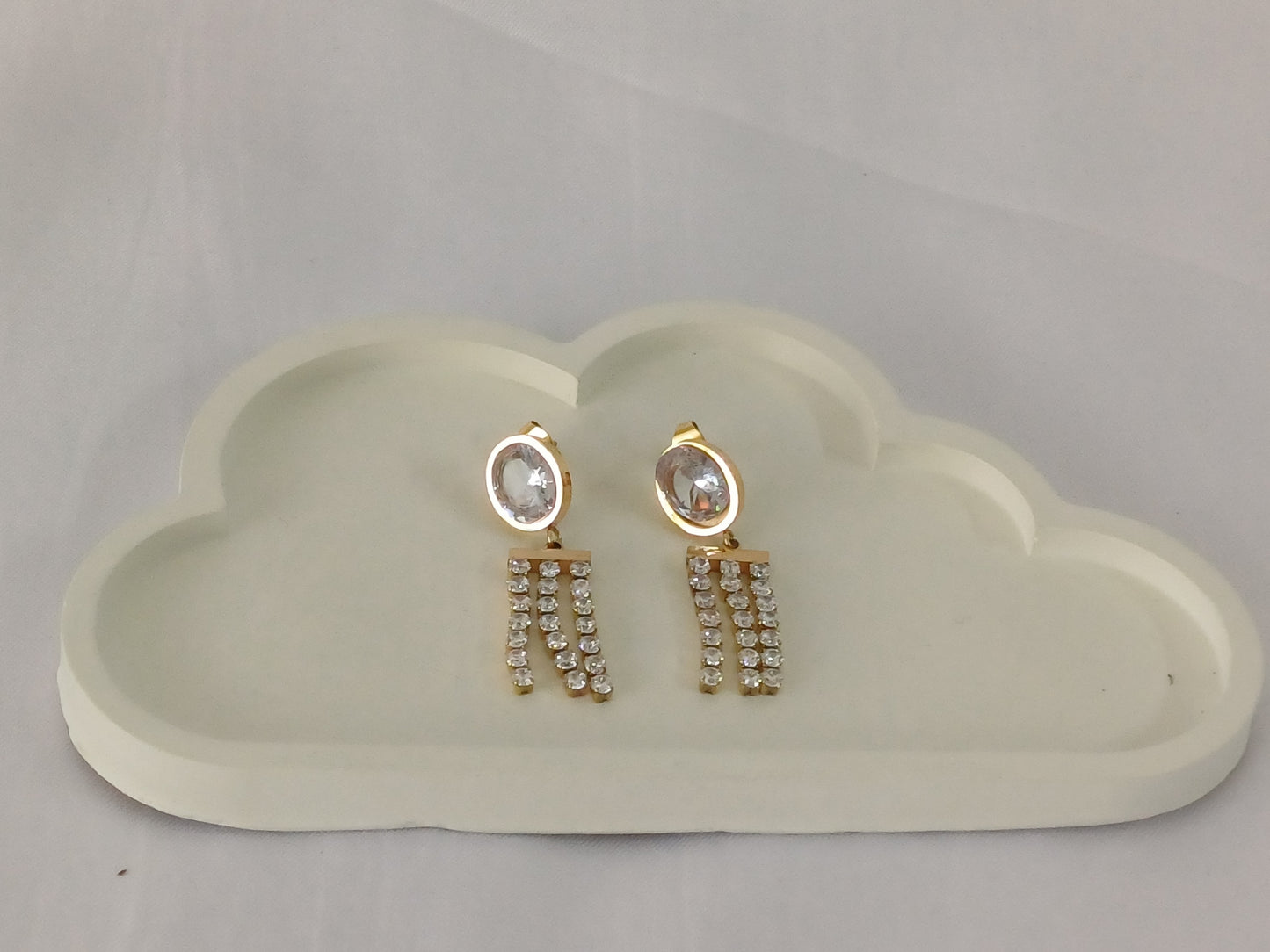 Golden AD Drop Earring