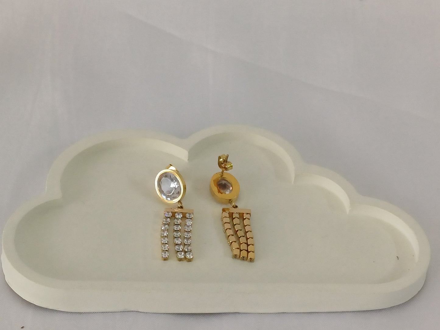 Golden AD Drop Earring