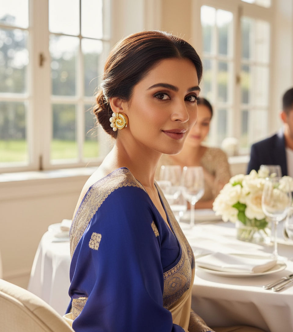 Golden Pearl Stud Annie