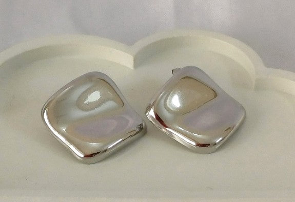 Silver Square Stud