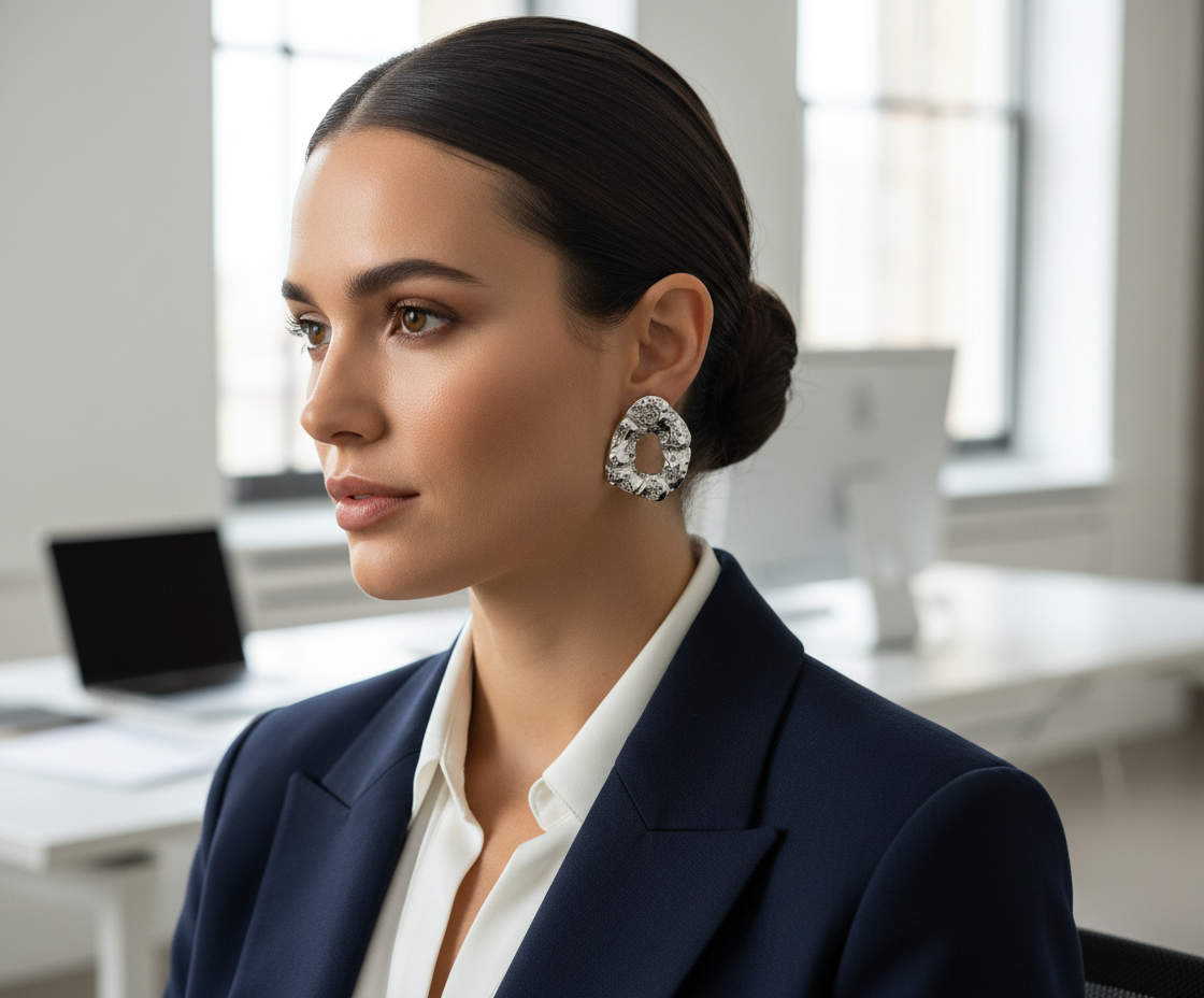 Silver Oval Stud Eden