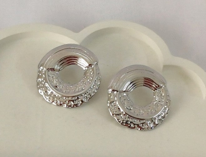 Silver Round Stud Ellie