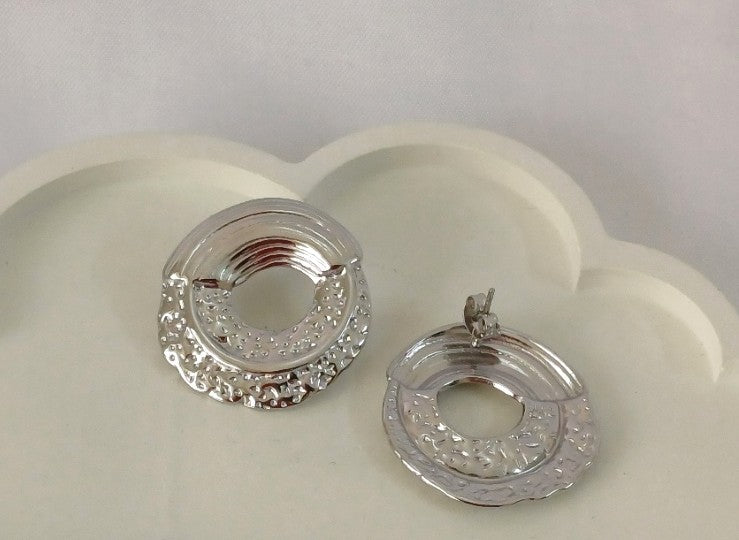 Silver Round Stud Ellie