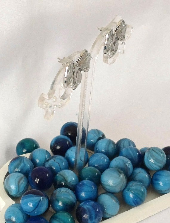 Silver Bow Stud Claire