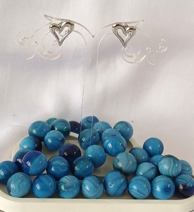 Silver Heart Stud Alice