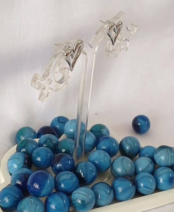 Silver Heart Stud Alice