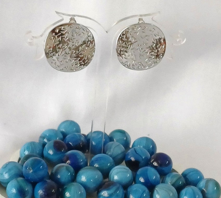 Silver Round Stud Natalie