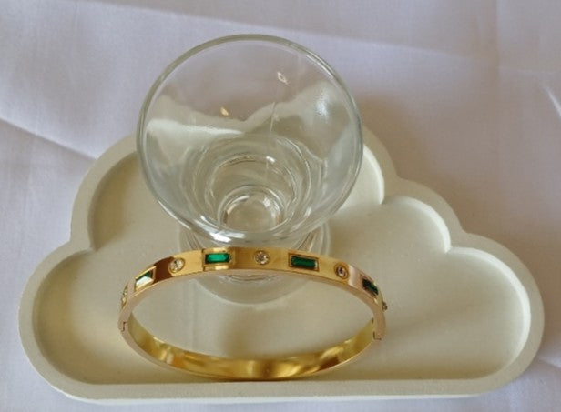 Green Stone Bangle