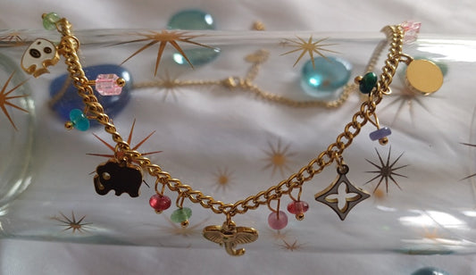 Multicoloured Elephant Necklace