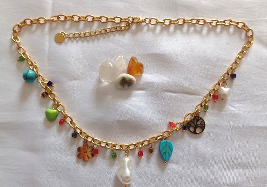 Multicoloured Pearl Necklace