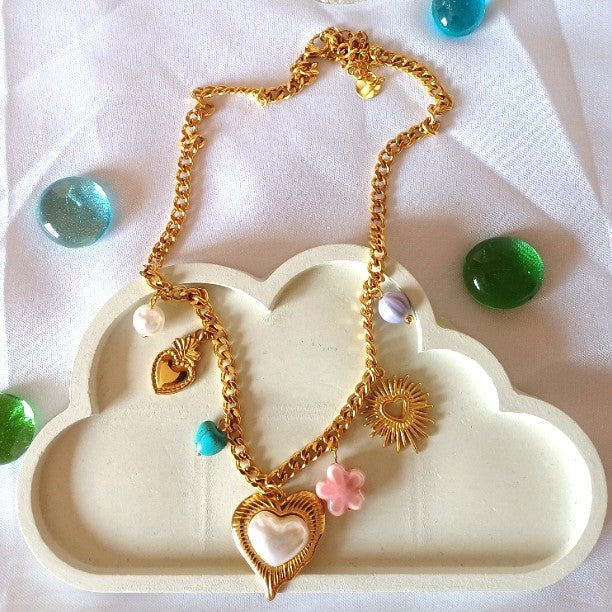 Heart Pearl Necklace