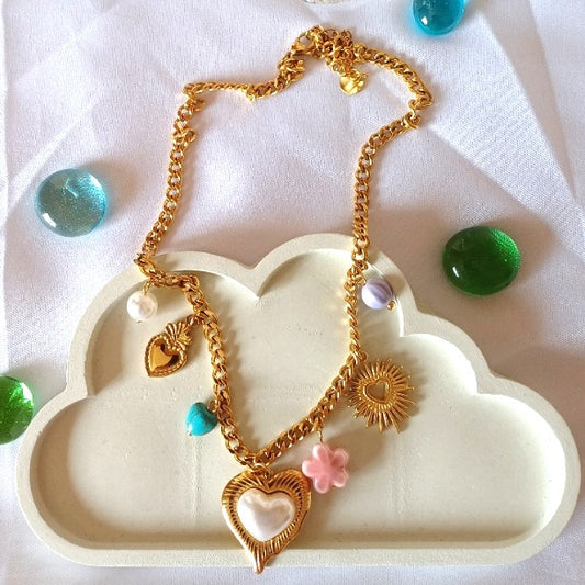 Heart Pearl Necklace