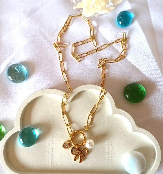 Bow Charm Necklace