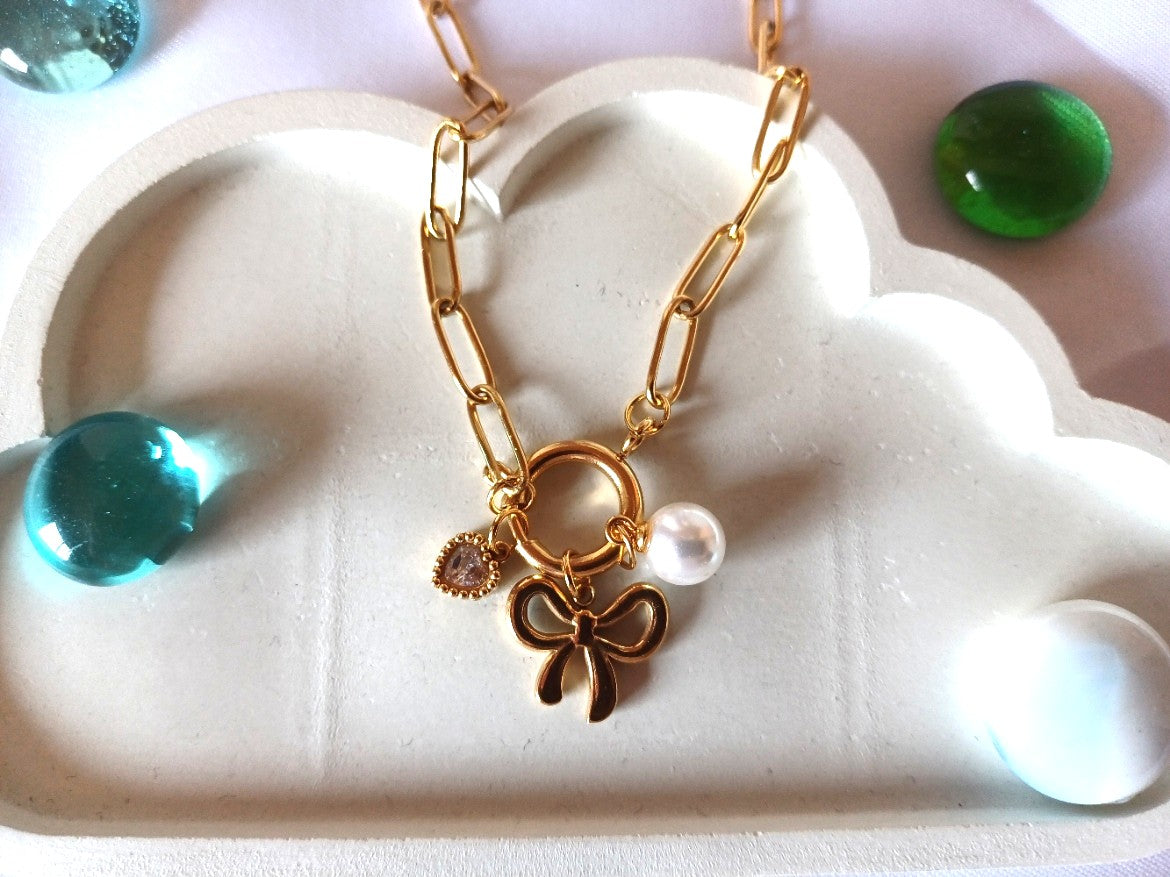 Bow Charm Necklace