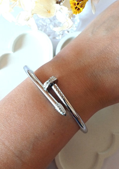 Silver Nail Bangle