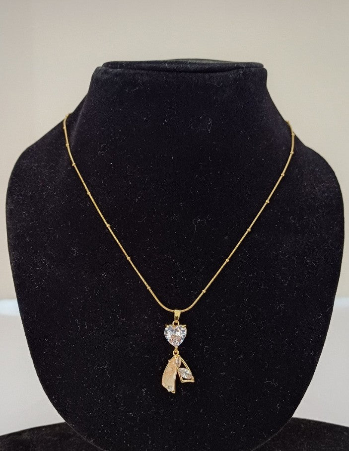 AD Big Heart Pendant Necklace