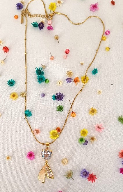 AD Big Heart Pendant Necklace