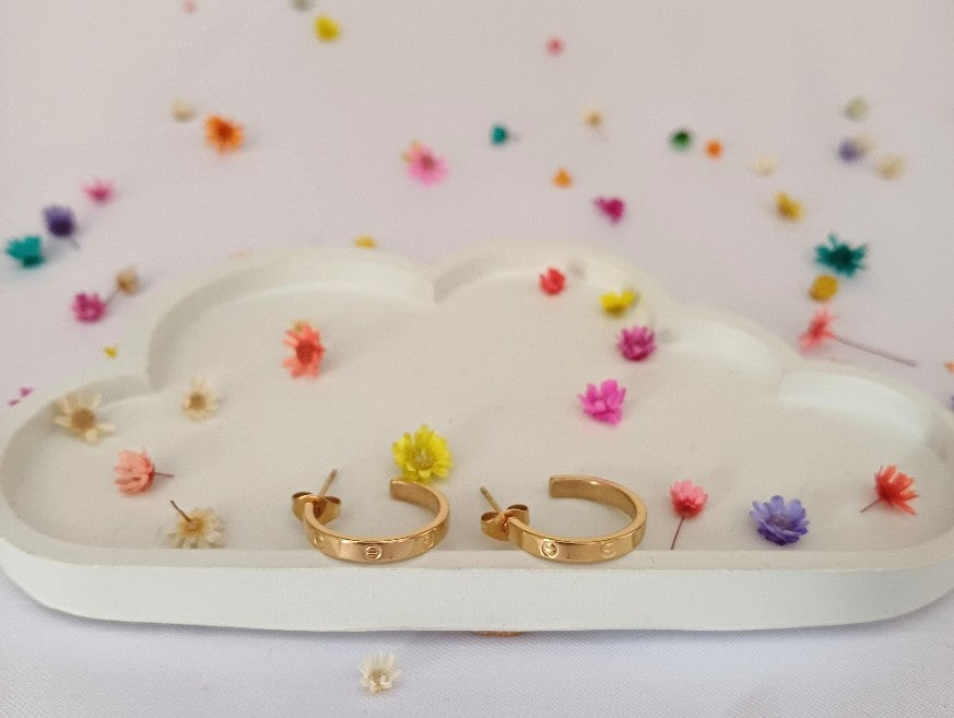 Golden C Hoops Celeste