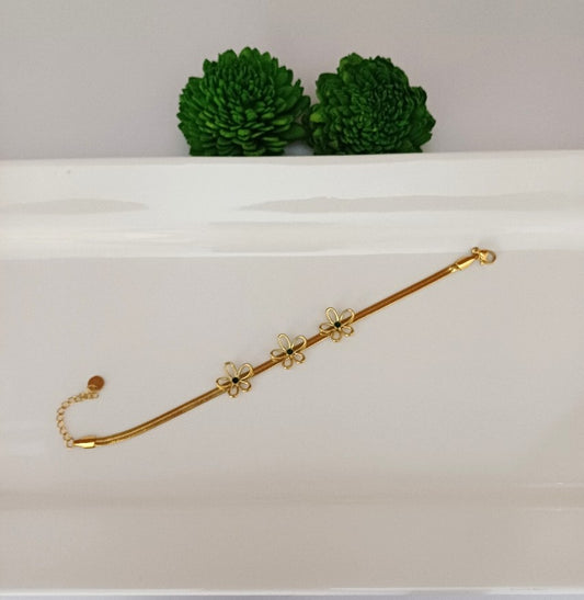 Flower Bracelet Green