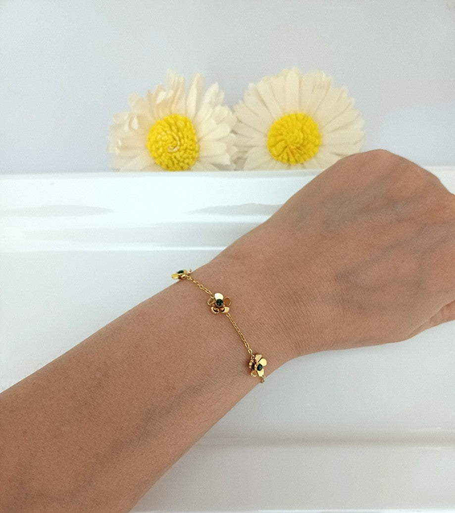 Daisy Bracelet Green
