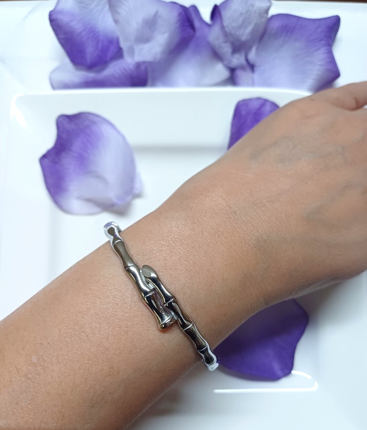 Silver Bamboo Bangle