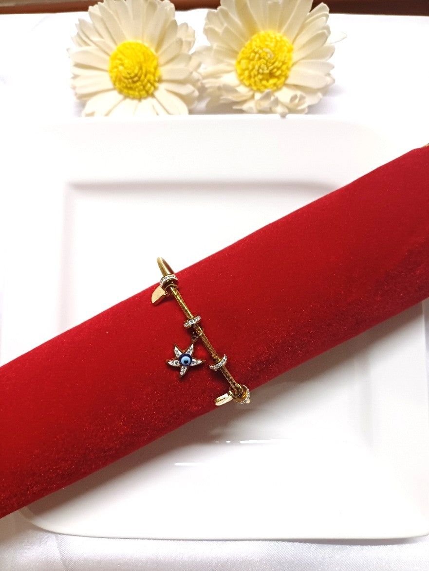 Evileye Charm Bangle