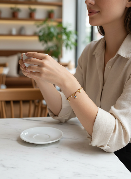 Evileye Charm Bangle