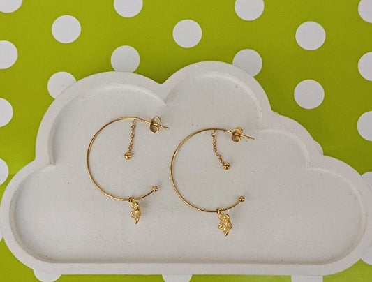 Flower Charm C Hoop