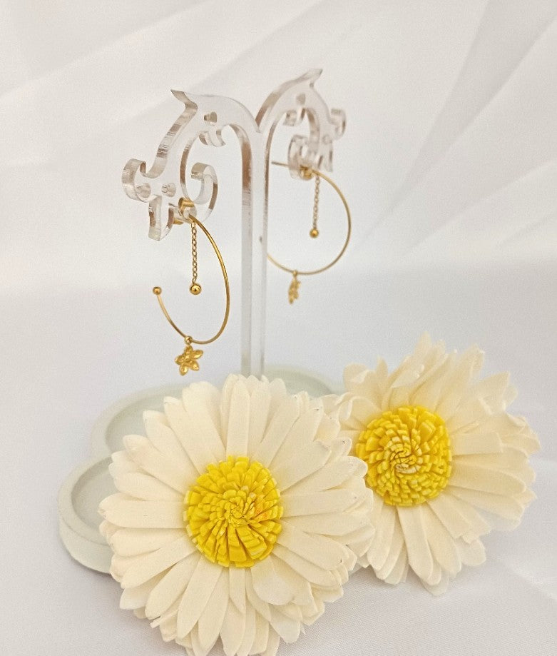 Flower Charm C Hoop