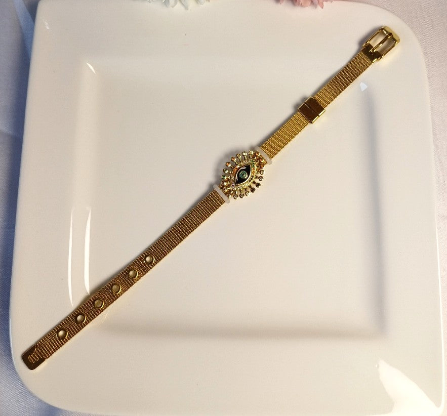 Dark Blue Evileye Watch Bracelet