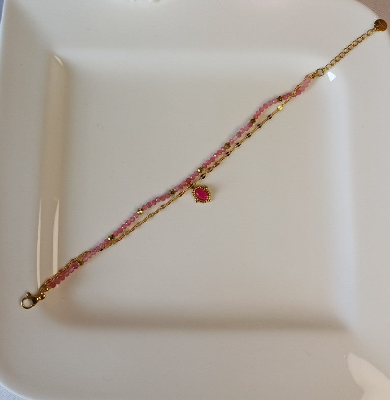 Pink Stone Bracelet